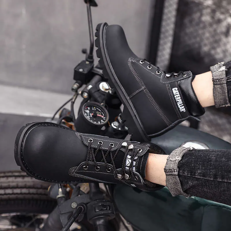 Echtes Leder Herren Damen Winter Knöchel Militär Trekking Schnee Gelb Designer Taktische Stiefel Outdoor für Männer Arbeitsschuhe_voghion.com