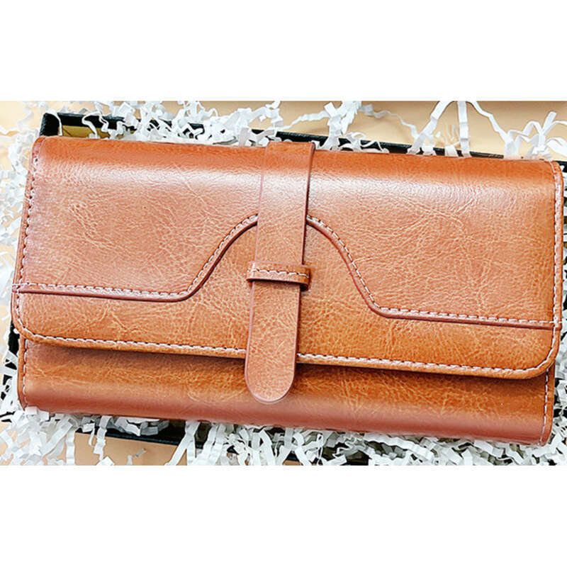 Handtasche aus echtem Leder, lange Geldbörse für Damen, multifunktionales Mobiltelefon mit großem Fassungsvermögen, vielseitig einsetzbar_voghion.com