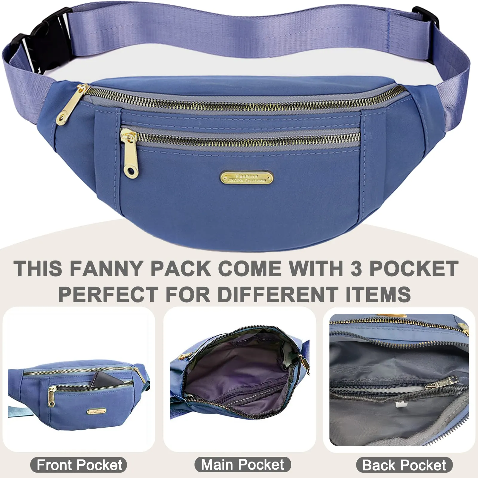 Fanny Damen Herren Gürtel Mode Hüfttaschen Leichte Umhängetaschen Bauchtasche Zum Laufen Wandern Reisen Workout_voghion.com