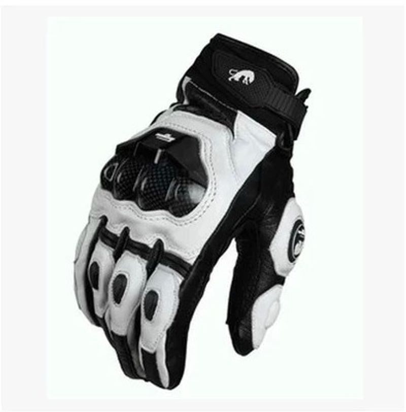 Guantes de cuero para motocicleta Furygan AFS6 de fibra de carbono para carreras, anticaídas, transpirables y antideslizantes, cortos._voghion.com