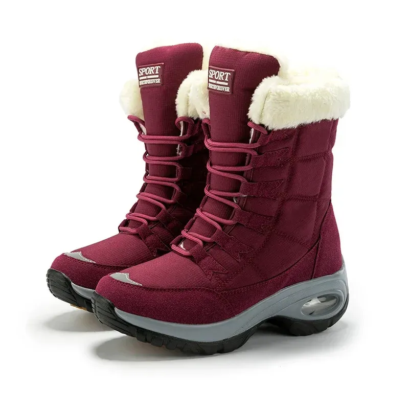 Winterkwaliteit voor dames, warm houden, halfhoge waterdichte sneeuwschoenen voor dames, comfortabele damesschoenen met hoge dijen_voghion.com