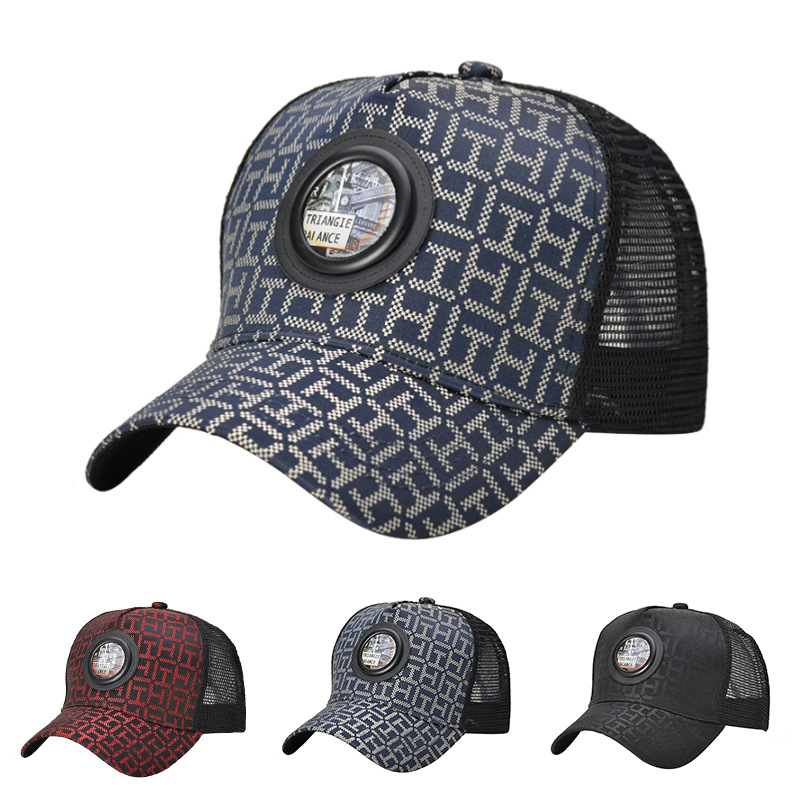 Kültéri trendi, színátmenetes színű kacsacsőrű sapka, amely kiemeli a kis arcot, divatos, lélegző, sokoldalú férfi hálós sapka_voghion.com