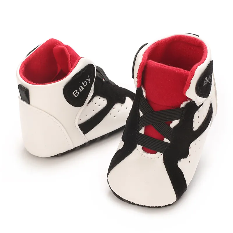 Muoti korkeavartiset vauvan pojat tytöt vauvan koripallo littlesprouts urheilukengät rento liukumaton ensiaskelkengät_voghion.com