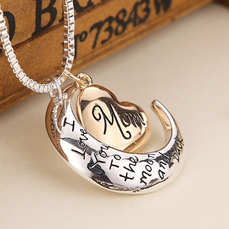 Colar com pingente i love you mom presente dia das mães_voghion.com