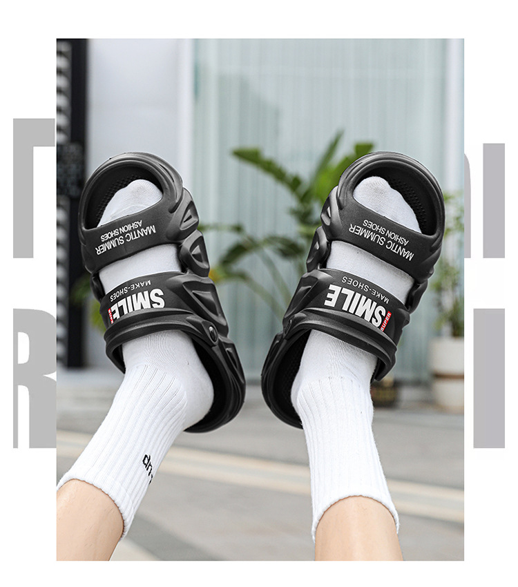 2024 Sommer Herren One Line Füße Stepping Outdoor Große Strandschuhe Live-Streaming Hausschuhe_voghion.com