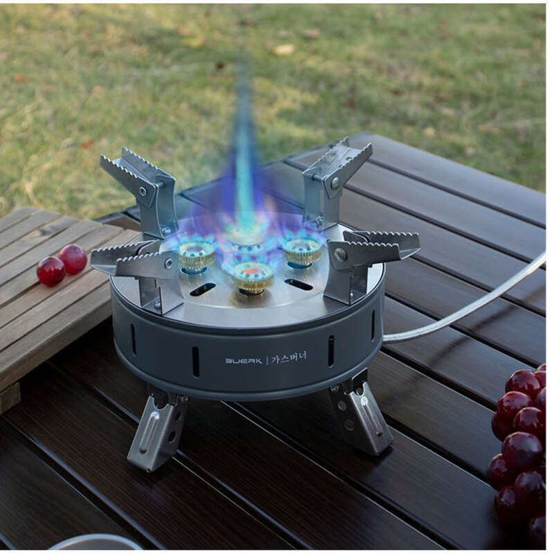 Portable Five-star Fierce Fire Card Stove, Picnic Hot Pot Head, Windproof Gas Stove For Outdoor Use_voghion.com