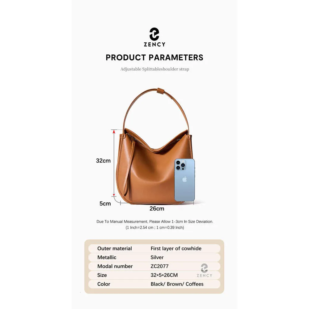 Zency Femmes Classique Noir Messager En Cuir Souple Mode Fille Sac À Main Designer Épaule Grand Sac Hobo Pour Les Navetteurs_voghion.com
