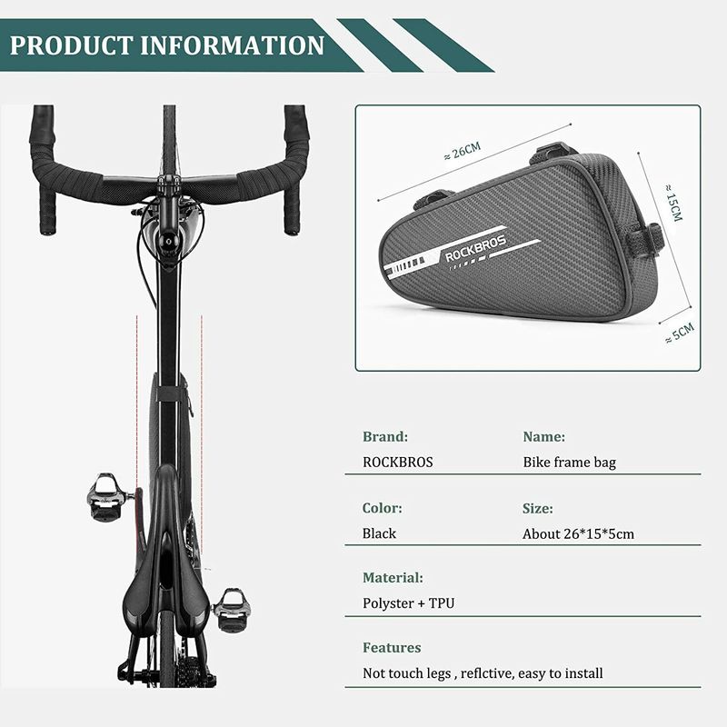 ROCKBROS Bicycle Frame Triangular Bag For MTB Road Bikes DHL_voghion.com