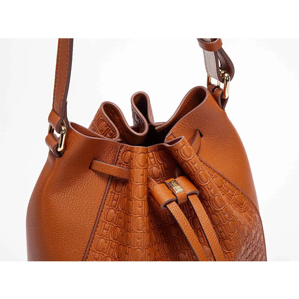 Pink Bucket Bag Large Capacity Shoulder Bag Fashion Handbag_voghion.com