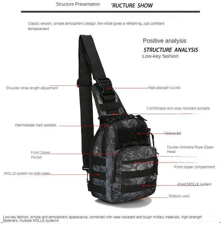 Sac à dos tactique pour homme, sac à bandoulière Sg, sac à dos étanche, sac de randonnée en plein air, sac de camping, sacs à bandoulière pour homme_voghion.com