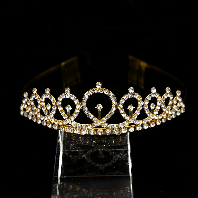 Women's Jewelry bridal accessories children's performance hair accessories European and American headband rhinestone headdress_voghion.com