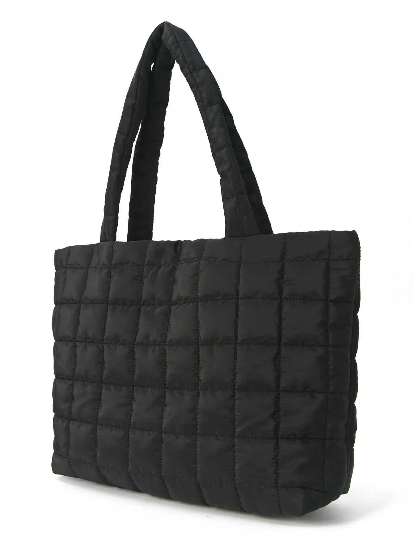 1 piece of minimalist bedding fluffy handbag large capacity cross body fashionable padded shoe bag Y241026_voghion.com