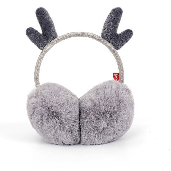 Orejeras de forro polar acogedoras con diadema de asta de ciervo: cálidas orejeras de invierno para mujeres y hombres, calentadores de orejas de punto suave para actividades al aire libre._voghion.com