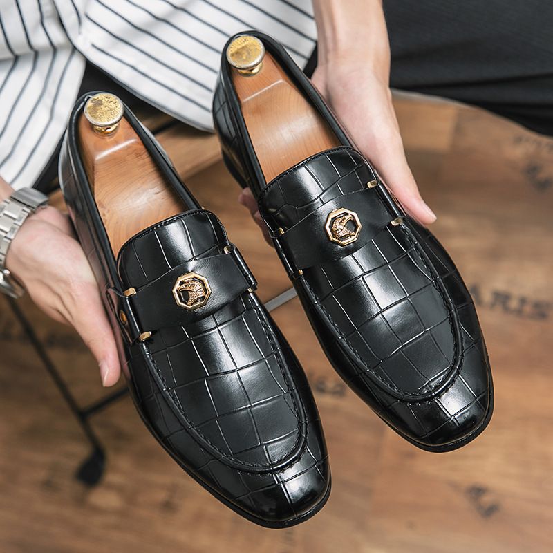 Men’s Shoes large size business men's loafers formal breathable lazy office professional leather shoes_voghion.com
