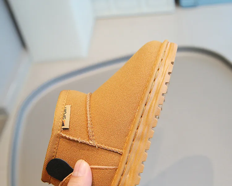 Fashion Children Casual Girls Boys Snow Warm Kids Boots Boy Winter Cashmere Cotton Shoes Sneakers_voghion.com