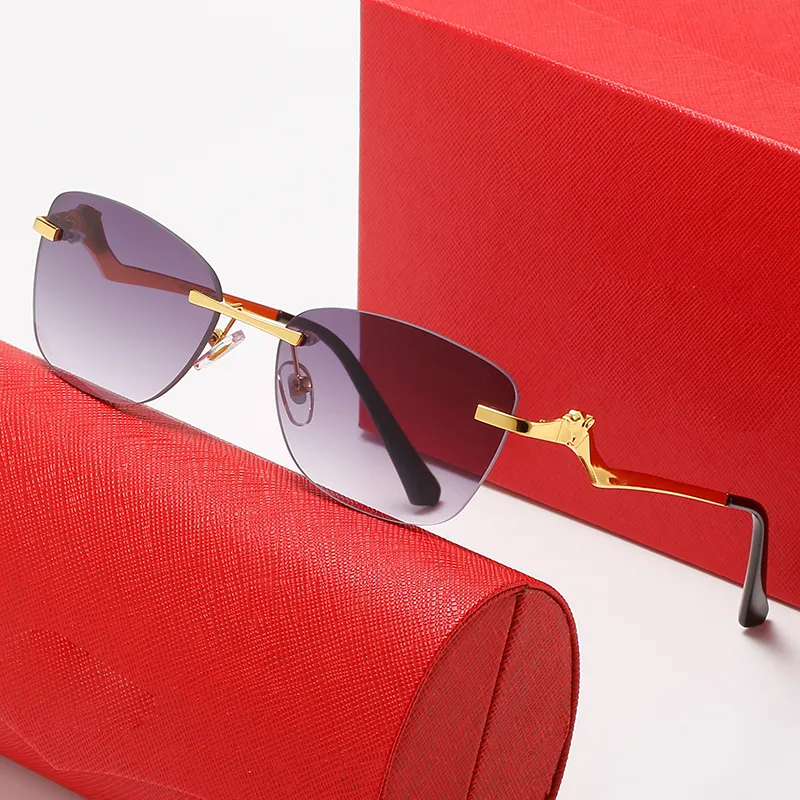 Leopard Frameless multiple styles Men Fashion Trend Street Shooting Sunglasses Women Personality business affairs Mirror_voghion.com