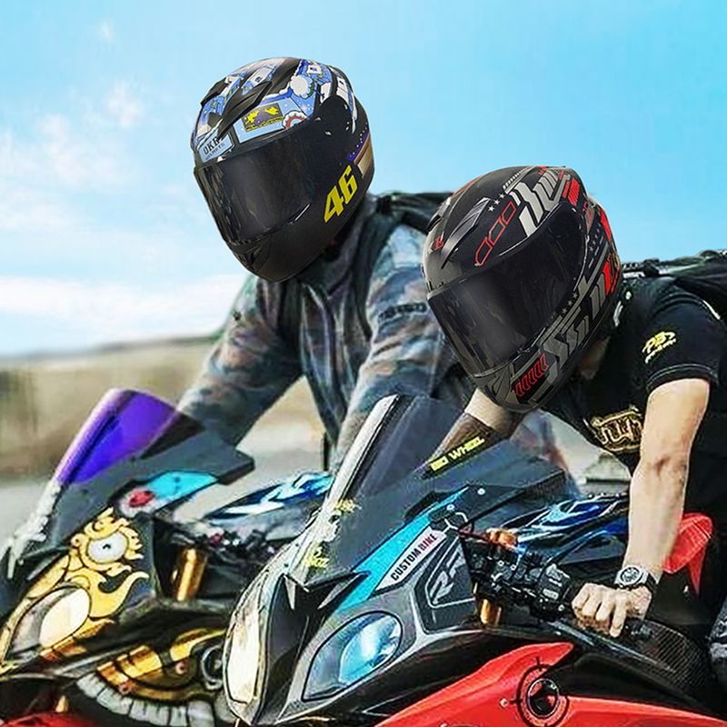 Motorcycle Racing Motocross Helmets Full Face Helmet Flip Up Moto Adult Motorbike Street Touring Riding Casco Cte_voghion.com