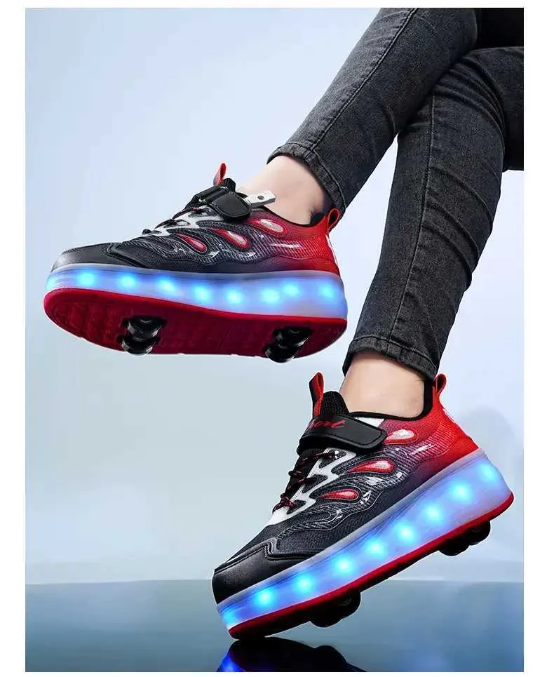 Moda Paten Ayakkabıları Çocuklar Çocuklar Günlük Spor Oyuncak Hediye Oyunlar Erkekler 4 Tekerlek Spor Ayakkabılar Kızlar Botlar Ultra Hafif_voghion.com