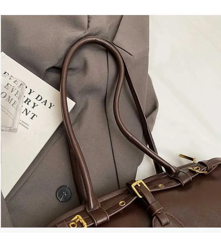 Pu-Kissentaschen für Frauen, einfarbig, weiches Leder, Schultertasche für Damen, vielseitige Schulranzen, Unterarmtaschen für Damen_voghion.com