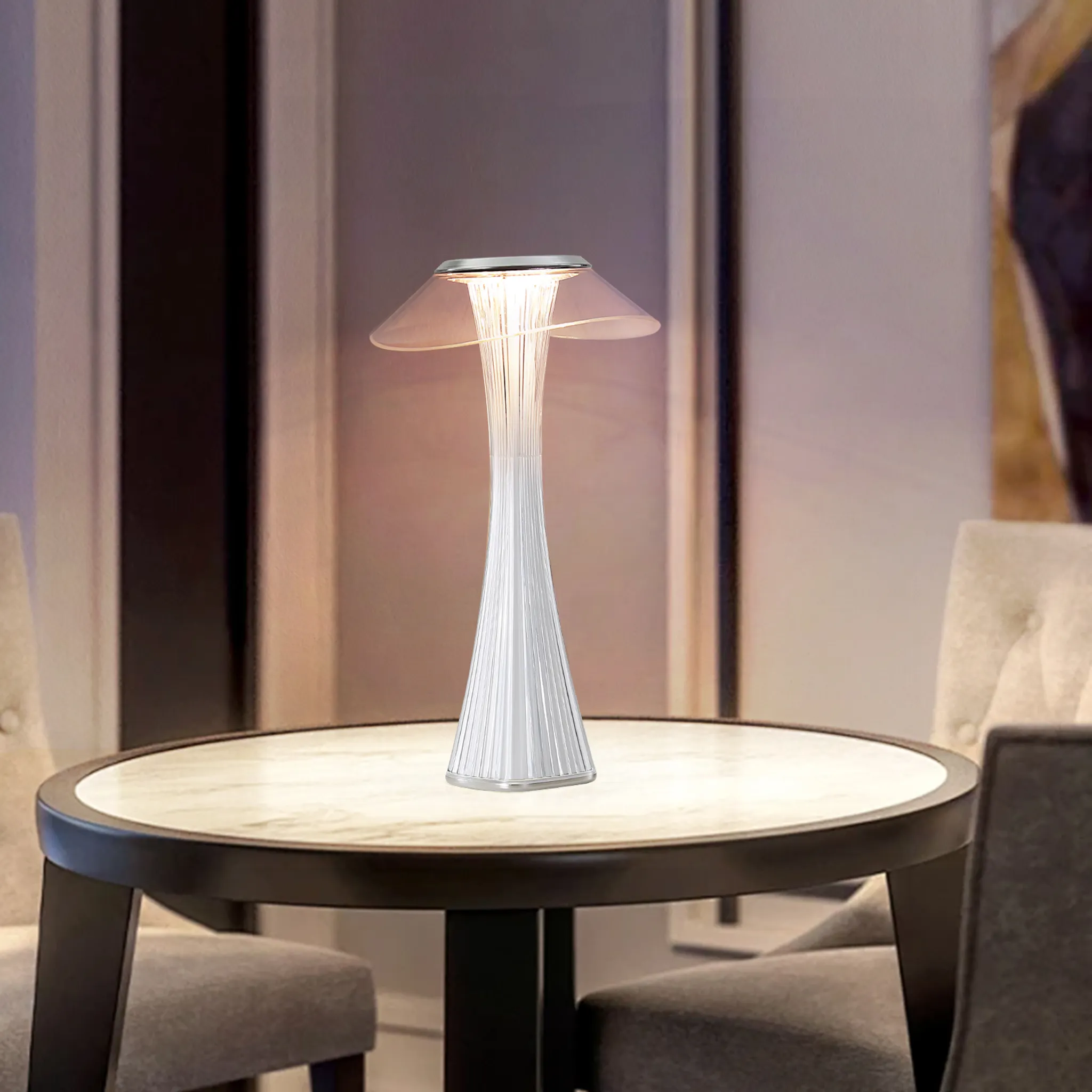 LED Tischlampe Touch Dimmbar - 3000-6500K Weiß Nachttischlampe Mit Akku Innen Und Aussen Beleuchtung Tagbare Tischleuchte Aufladen Mit USB_voghion.com