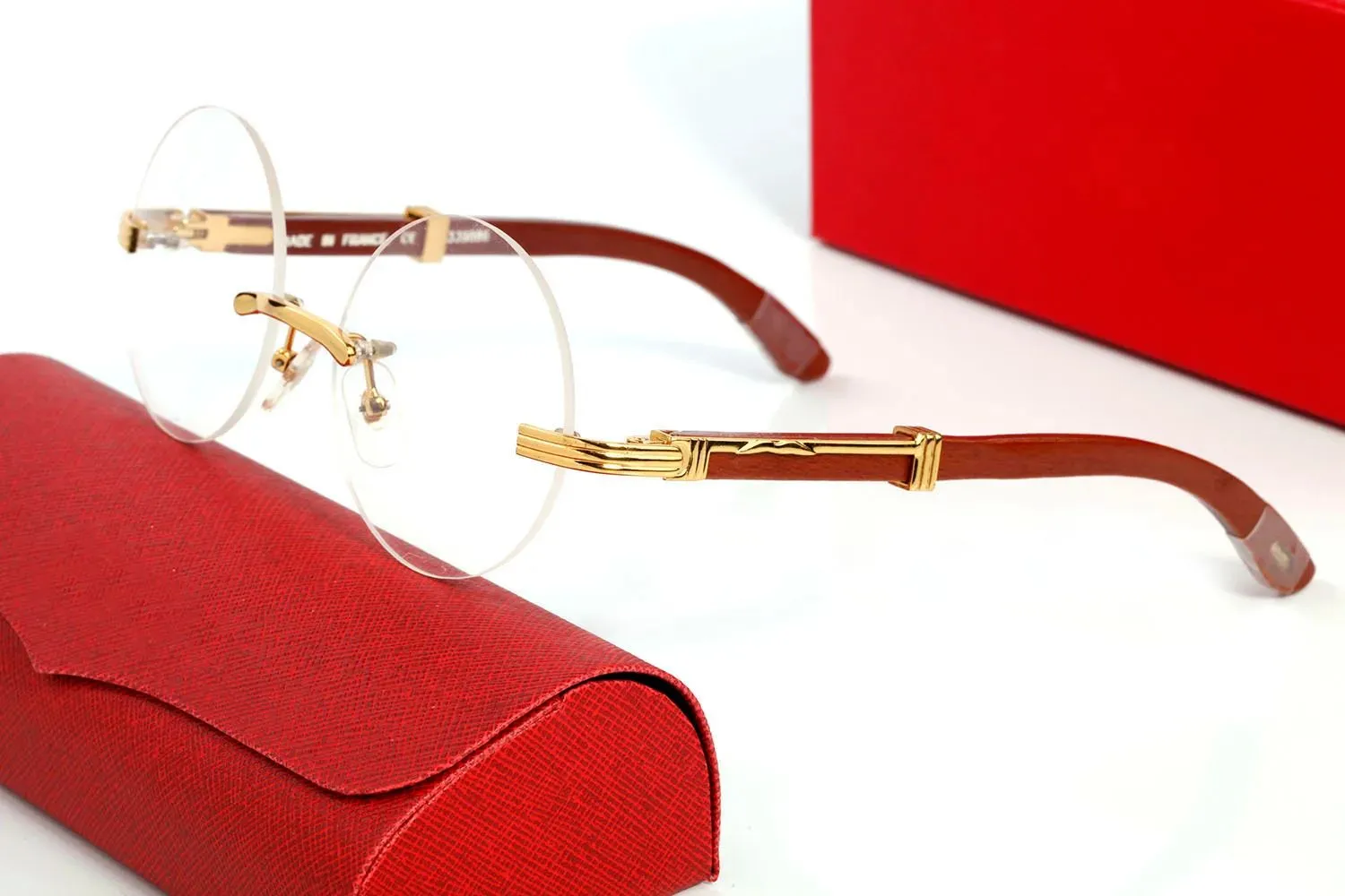 Fashion Designer Sunglasses for Women Mens Eyeglasses Goggle Beach Sun glasses Round Rimless Carti Frame Brand Eyewear_voghion.com