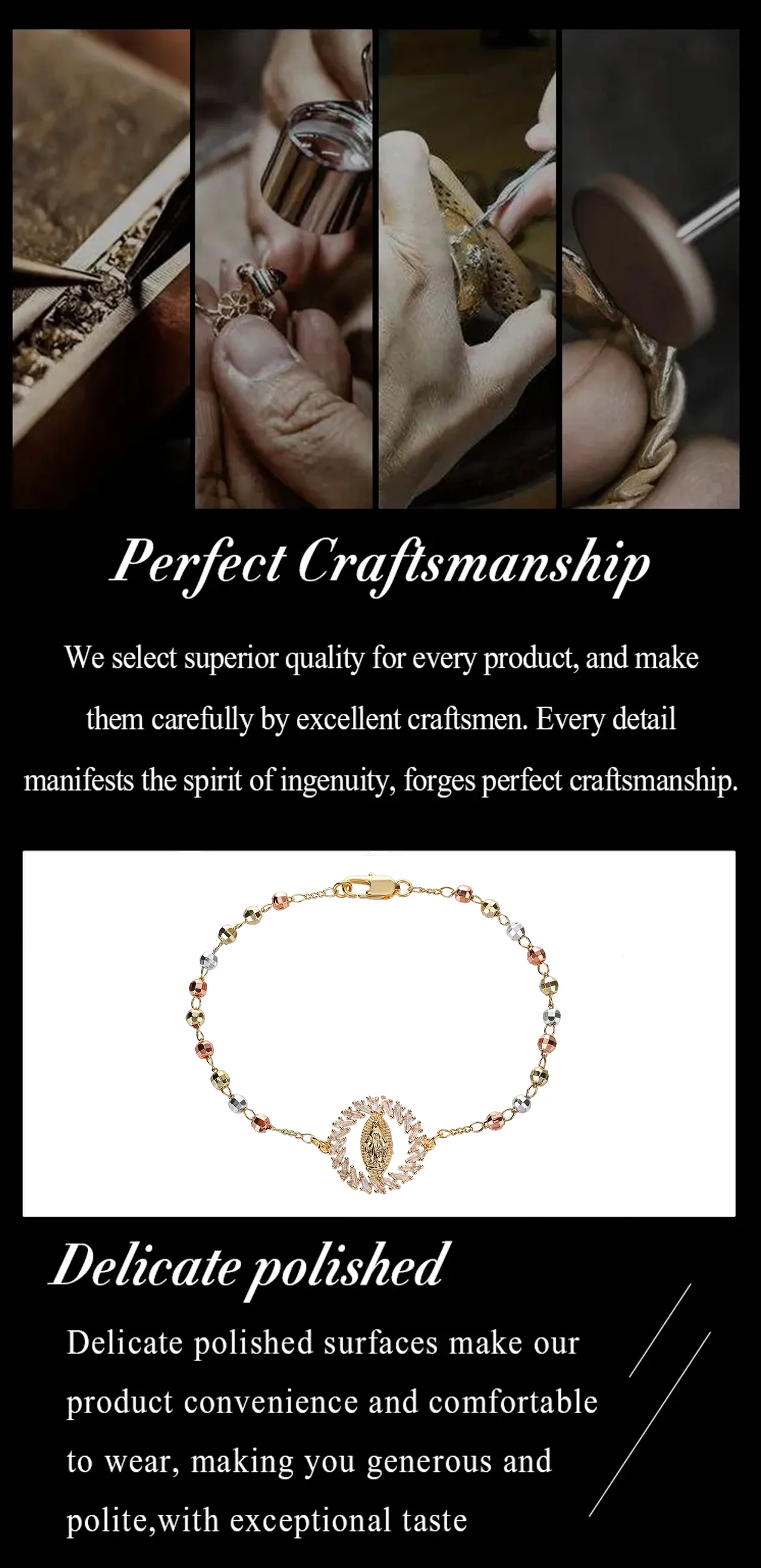 Beaded Charm Bracelet For Women Minimalist Fashion Jewellery Gift_voghion.com