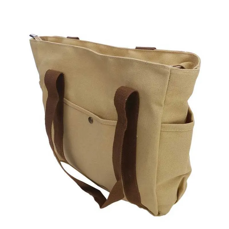 Borsa a tracolla in tela di grande capacità per il lavoro, per studenti, per vestiti e libri, in stile universitario, nuova Y241011_voghion.com