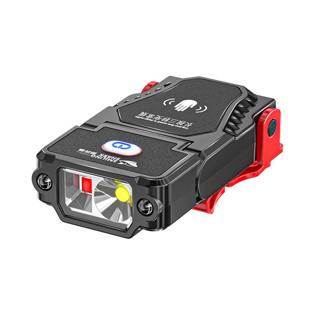 10/8/5/2pcs LED Sensor Headlamp Hat Clip Cap Light Fishing Headlight USB Rechargeable Lights Adjustable Angle Camping Headlamp_voghion.com