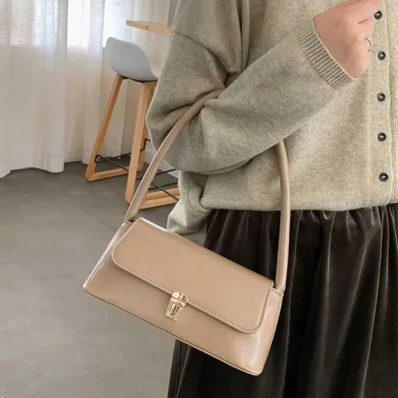 Shoulder Bag Crossbody Bag And Handbag Set For Women Solid Colour_voghion.com