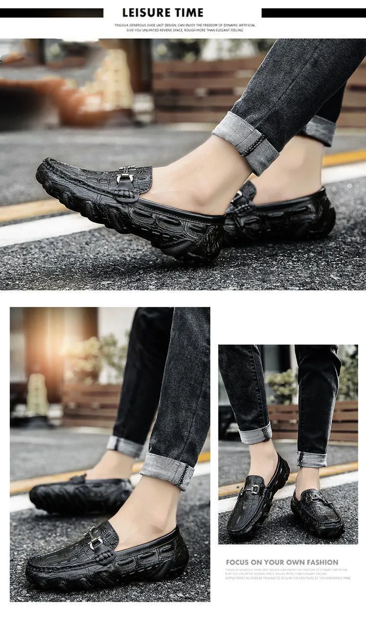 Free Shipping New Bean Men All Kinds Of Casual Cover Foot Breathable Sole Soft Leather Shoes_voghion.com
