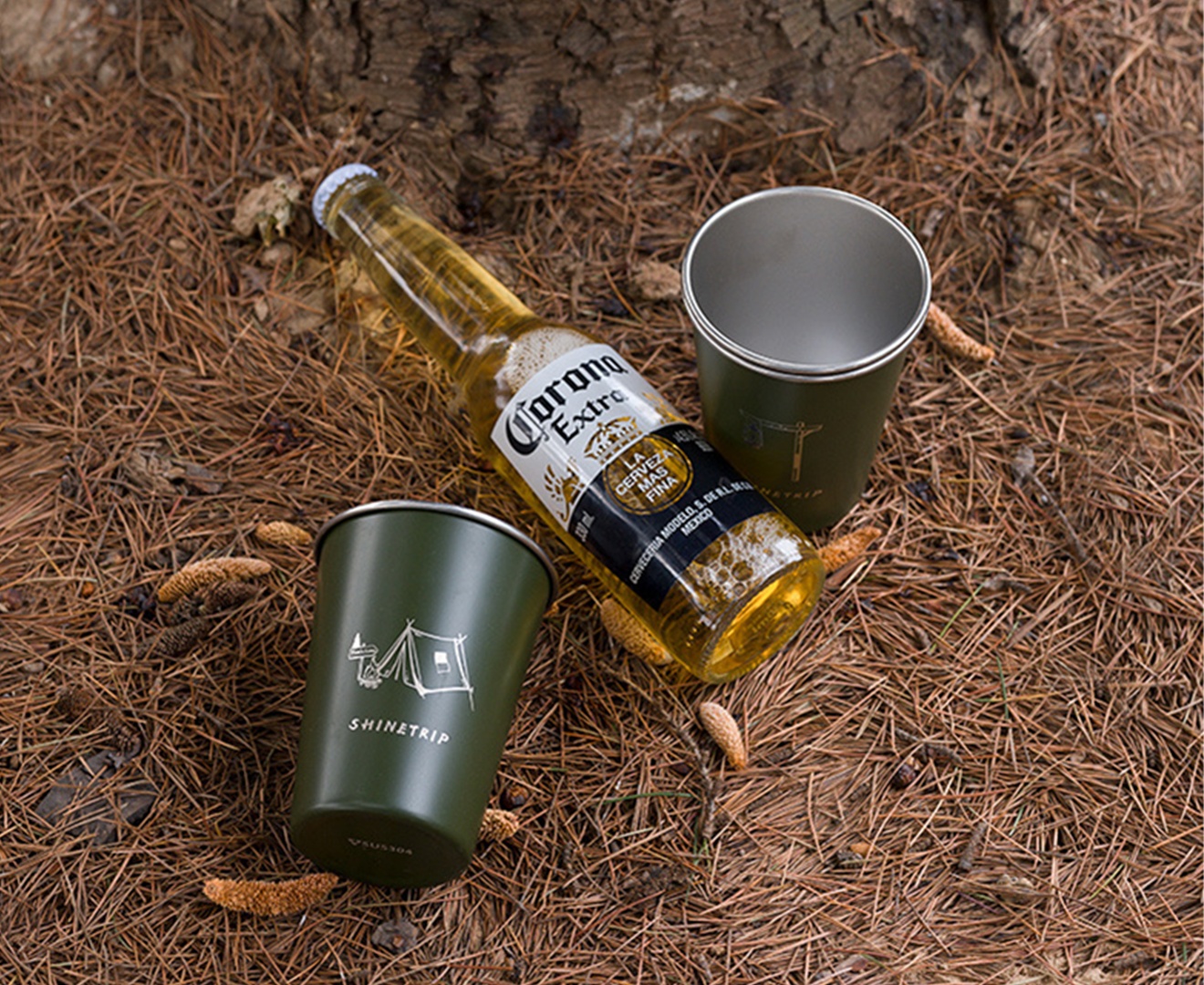 4PC Camping Coffee Mug Outdoor Stainless Steel Beer Mug BBQ Cold Drink Water Mug_voghion.com