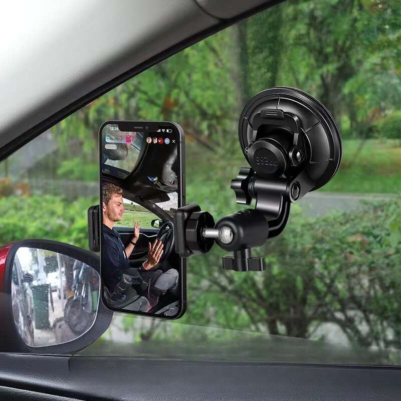 Automobilyje montuojamas fotografavimo mobiliojo telefono navigacijos laikiklis, siurbtukas, fiksuotas laikiklis automobilyje, skirtas asmenukių tiesioginiam vaizdo įrašymo asmenukėms_voghion.com