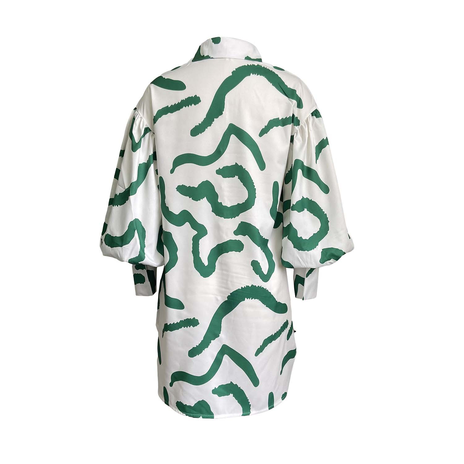 Women's Clothing temperament commuter printed shirt dress dress_mkmklike.com