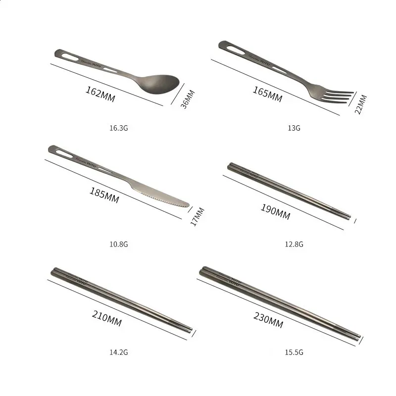 Pure Tableware - Juego de cuchillos y tenedores portátiles para viajes y acampadas (240910)_voghion.com
