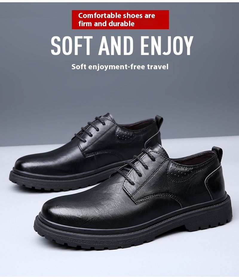 Tendenza autunno inverno in vera pelle, scarpe da lavoro e da tempo libero, edizione coreana, scarpe basse britanniche con testa grande_voghion.com