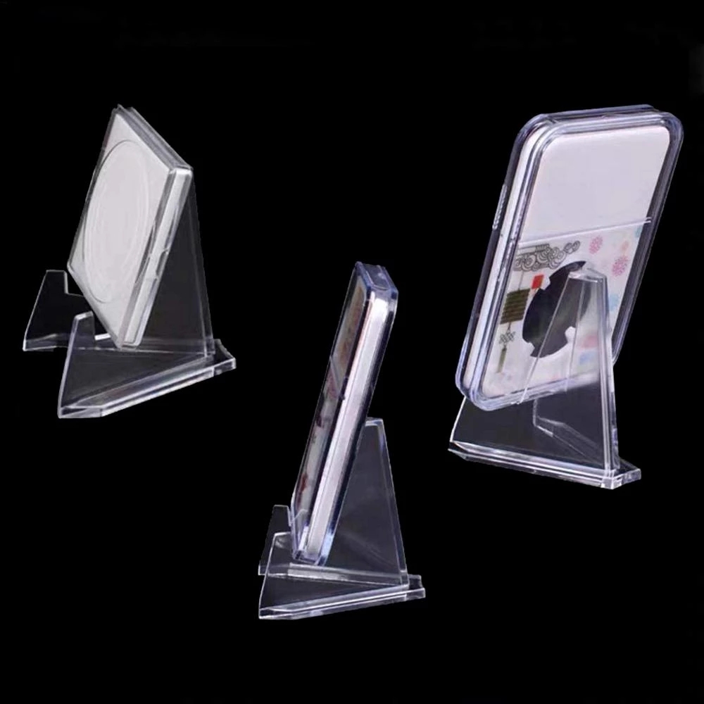 Clear Acrylic Coin Display Stand Holders Small Easel Rack Commemorative Challenge Coin Capsule Holder Support_voghion.com