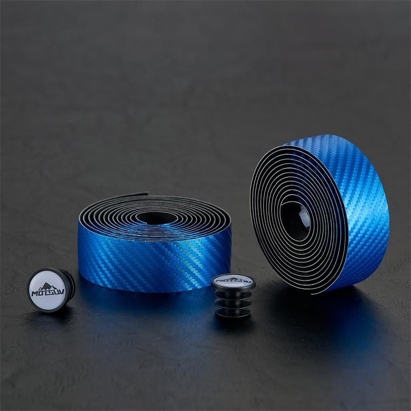 Guidão de estrada, tiras brancas coloridas de bicicleta, PU EVA resistente ao desgaste, equipamento de pilotagem antiderrapante_voghion.com