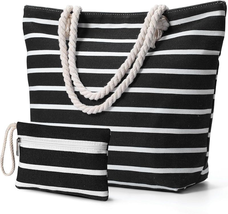 Faltbare Strandtasche, große Kapazität, tragbare Aufbewahrungstasche, große, wasserdichte Strandtasche_voghion.com
