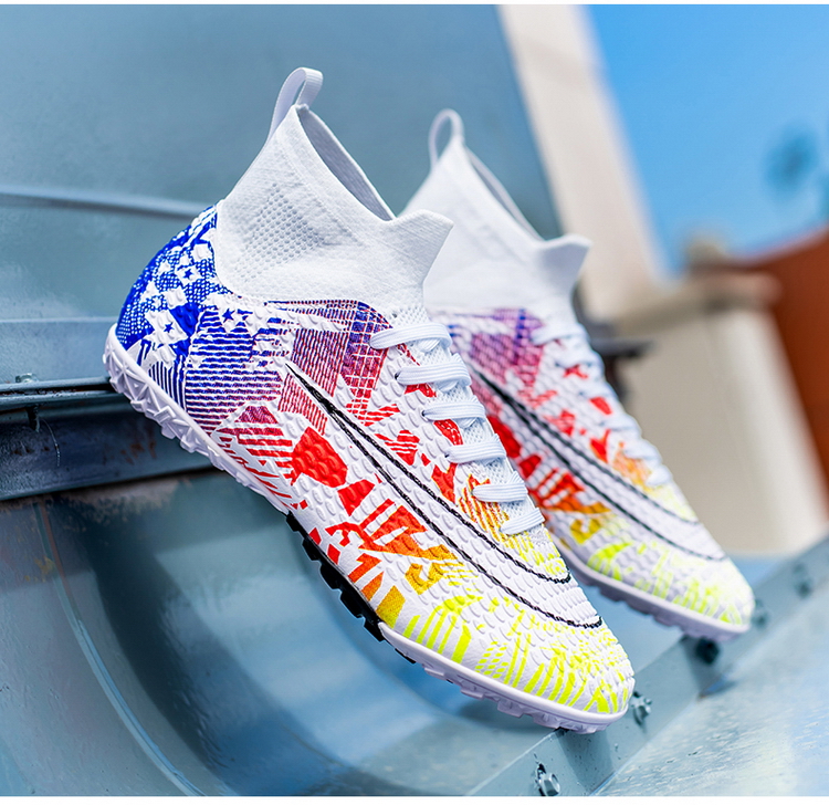 Cleats Men Soccer Shoes Football Boots Grass Training Match Sneakers Ultralight Non-Slip Long Spikes Unisex_voghion.com