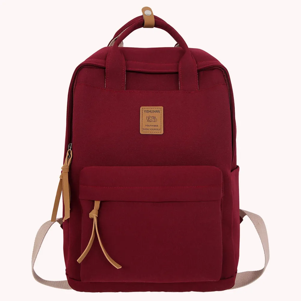 Teens Stylish Rucksack With Laptop Compartment Students Bookbag Large Capacity Zipper For University Business Hiking_voghion.com