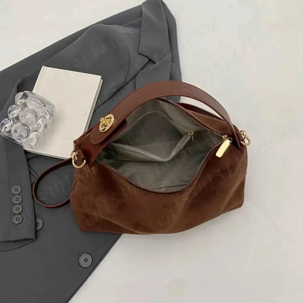 New Shoulder Bag for Women Suede Hobo Adjustable Strap Handbag With Inner Pocket Satchel Purse Zipper Crossbody Ba241104_voghion.com