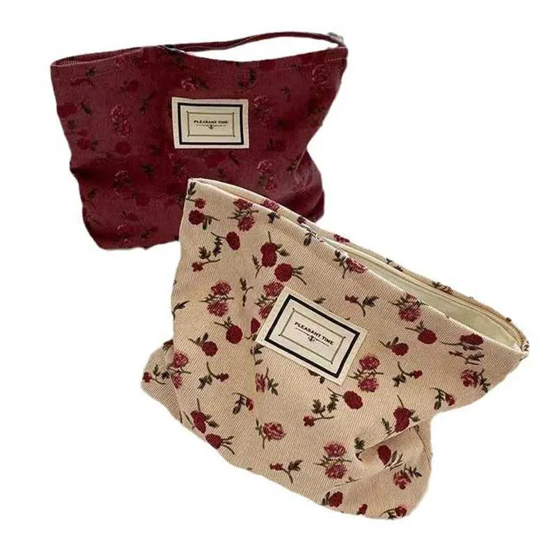 Corduroy Wer Clutch Großer Organizer Koreanische Tasche Süße Damen Make-Up Box Y241023_voghion.com