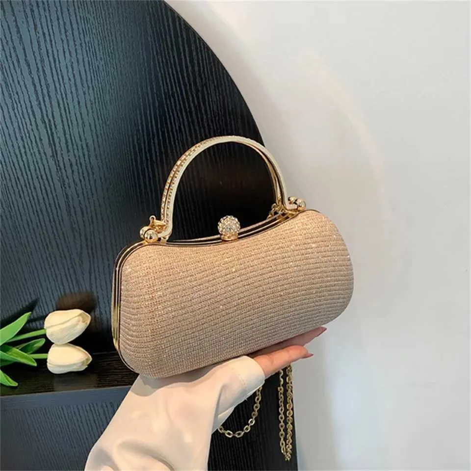 Mini Shoulder Cross 2024 Hit Party Evening Handbag and Wallet Womens Travel Clutch Shining Dinner Bag Y241019_voghion.com