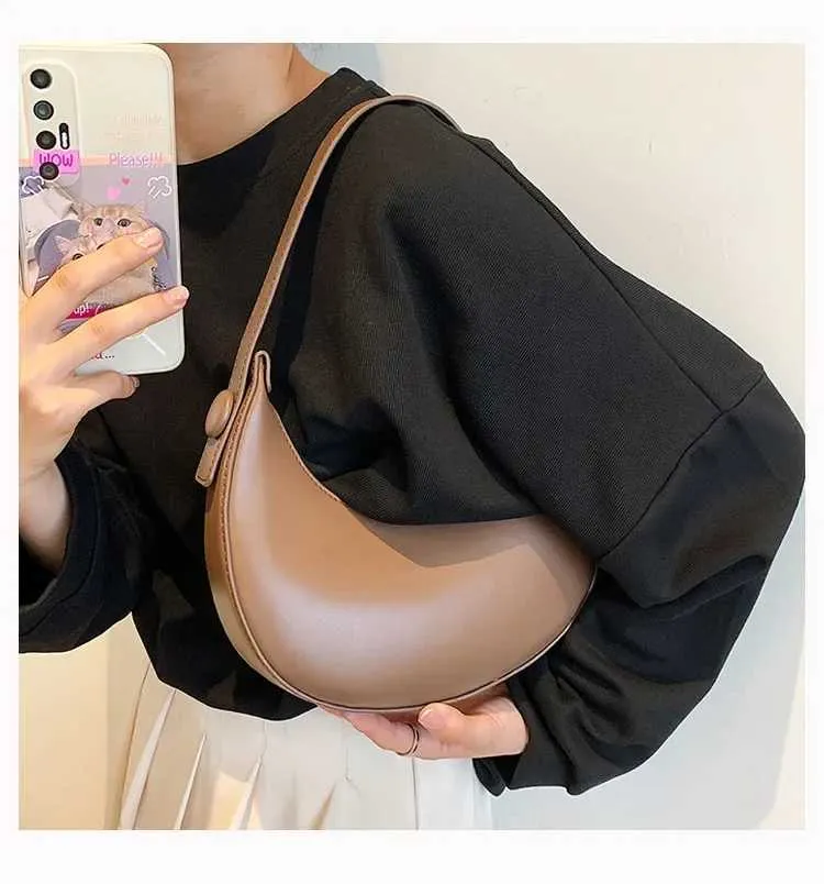 Fashion Armpit Bags For Women Cute Half Crescent Leather PU Purses And Handbags Designer Shoulder Bag Small Hand_voghion.com