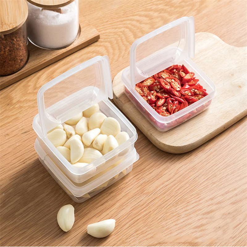 2Pcs Cheese Slice Storage Box Refrigerator Special Onion Ginger Garlic Fruit Crisper Flip Butter Cubes Separately Packed Case_voghion.com