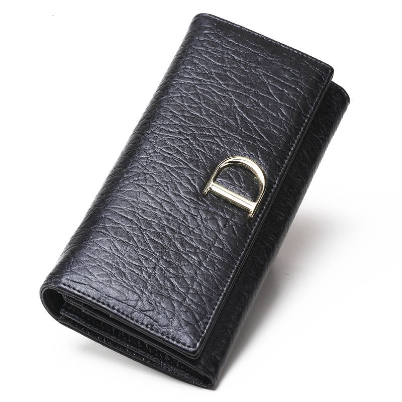 Torby damskie Długi portfel damski, prawdziwa skóra bydlęca, portfel z wieloma przegródkami na karty, poręczny_voghion.com