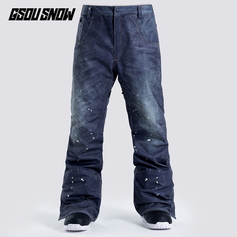 Sci Uomo antivento impermeabile snowboard doppio singolo sci abbigliamento con jeans larghi per pantaloni da neve invernali_voghion.com
