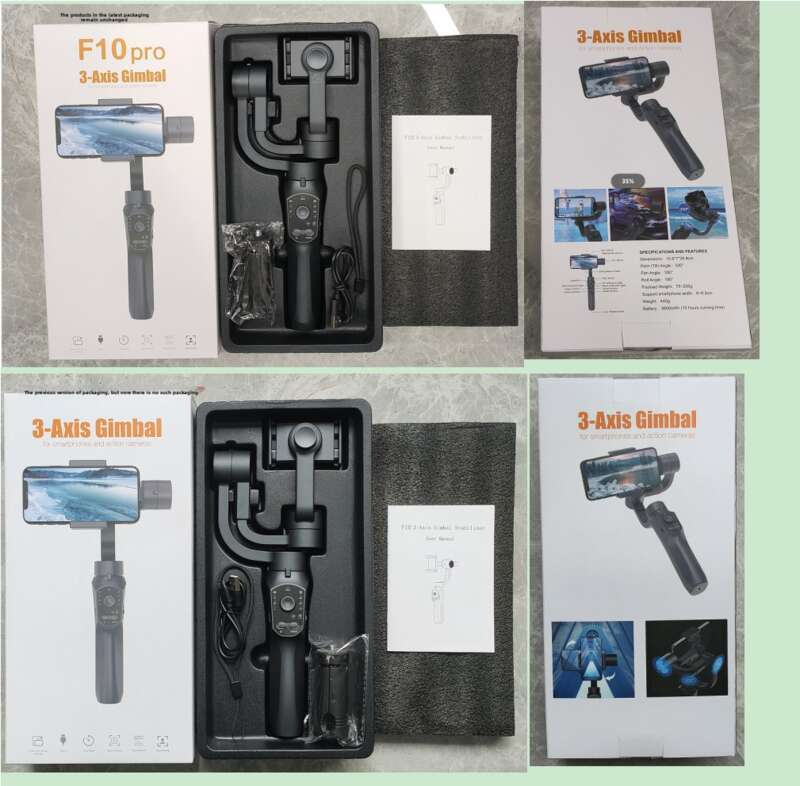 F10 PRO Handheld-Telefon Drei-Achsen-Gimbal-Stabilisator Shake, Internet-Promi-Live-Streaming-Achse Anti-Shake-Shooting_voghion.com