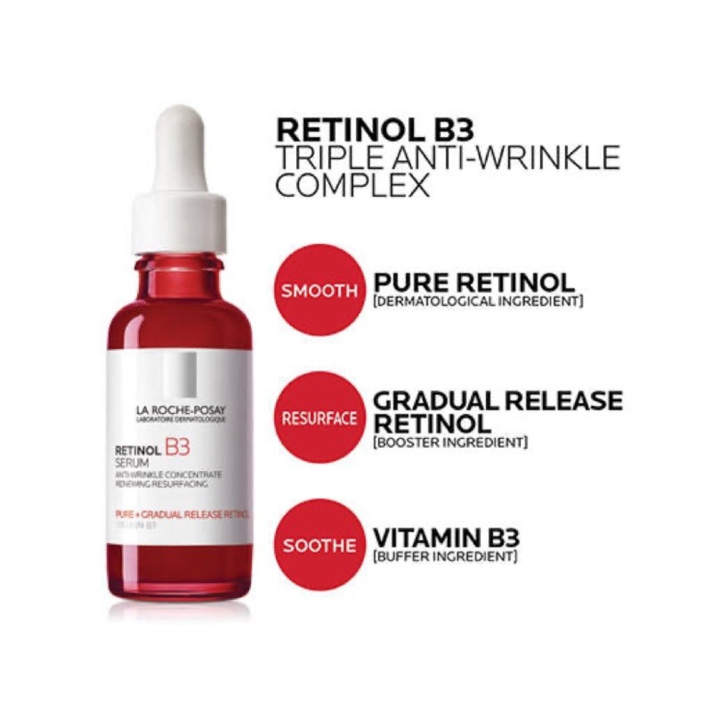 La Roche-Posay Pure Retinol Anti-Aging and Fade Fine Lines Essence Hydrate Brighten Smoothing Skin Whitening Face Serum_voghion.com