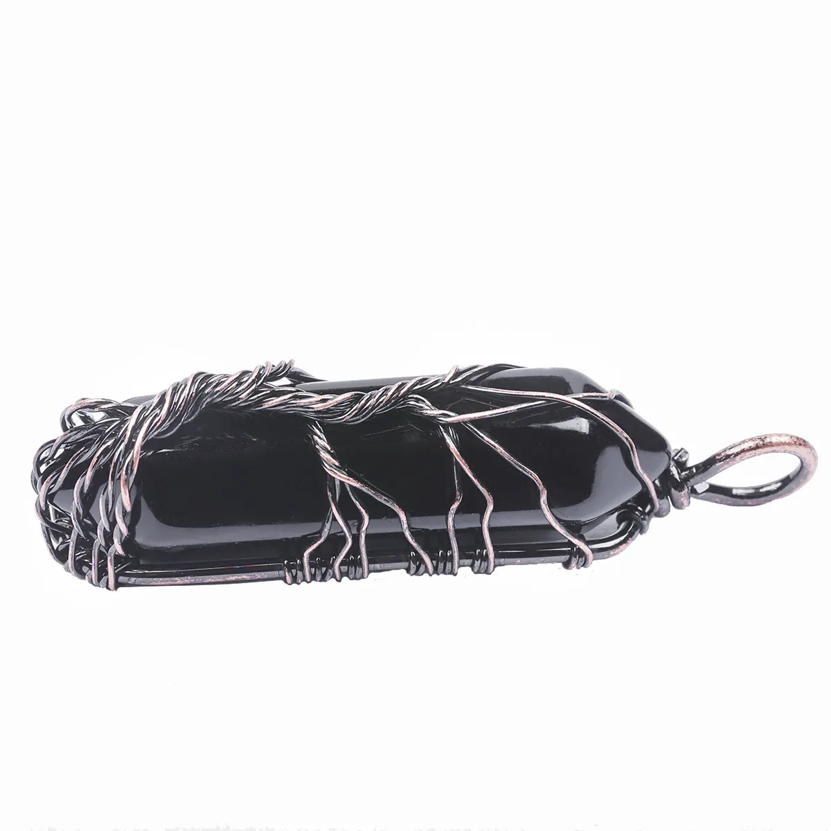 Collane con ciondolo in ametista naturale, pietra di cristallo curativa Reiki, colonna esagonale, bacchetta a doppia punta, collana fai da te_voghion.com